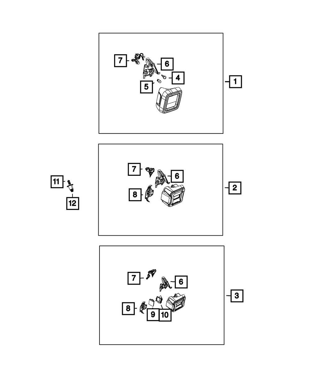 Genuine Mopar Tail Lamp Left 55112891AG thumbnail 5