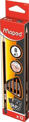 Maped Peps Pencil - Black (Pack of 12)