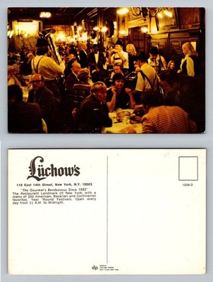 New York, NY-New York, Lüchow s Bavarian Restaurant Scene Vintage Postcard