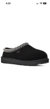 11M UGG TASMAN II BLACK SUEDE SHEEPSKIN CLASSIC MEN'S SLIPPERS NEW
