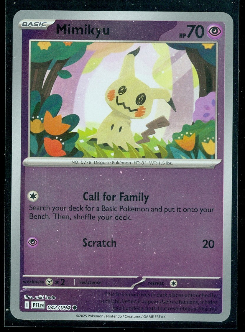 Pokemon MIMIKYU 042/094 - Phantasmal Flames - Rev Holo - MINT