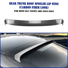 Carbon Look Rear Trunk Spoiler Roof Lip Wing For Benz GLC Coupe AMG 2023-2025