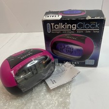 Sentry English Talking Digital Speaking LOUD Alarm Clock Backlit Date Temp sound