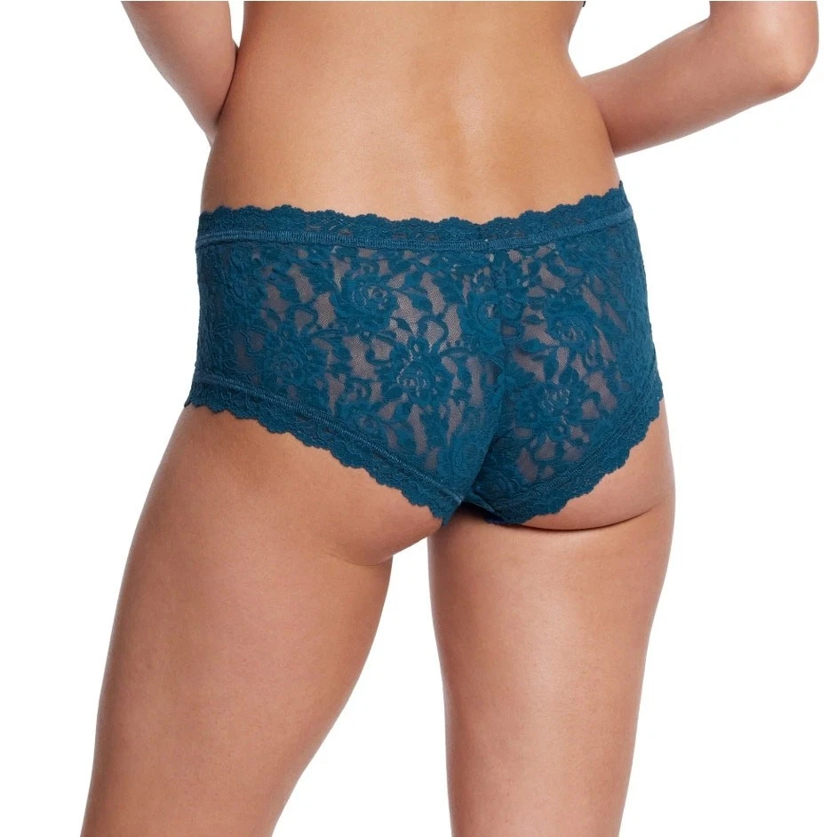 Hanky Panky Mujer Riviera Azul Firma Encaje Íntimo Niño Pantalones Cortos Talla XS Foto 2 de 3