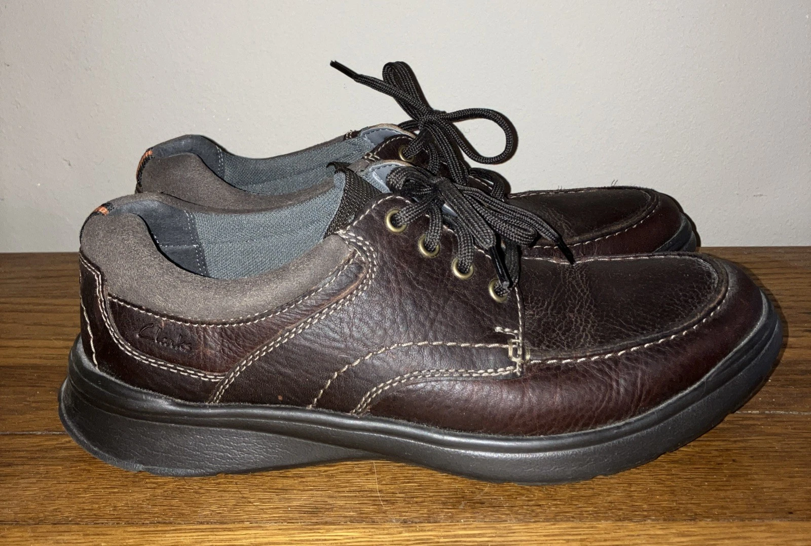 Oxford uomo Clarks Cotrell Edge Ortholite marrone taglia 10 5 M