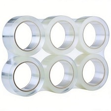Heavy Duty Shipping Tape, 6 Rolls, 360Y, 2.7 Mil, Clear