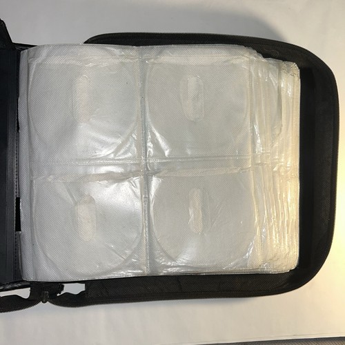 Vintage Y2K No Boundaries CD DVD Holder Black Zipper Case Portable 208 Slots - Picture 10 of 15