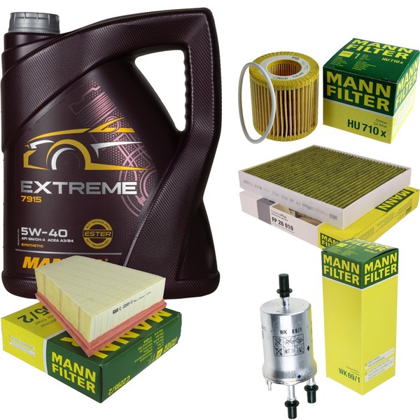 Mann Inspektionspaket 5L Mannol Extreme 5W-40 FüR VW Polo 1.2 Skoda Fabia I Seat-image