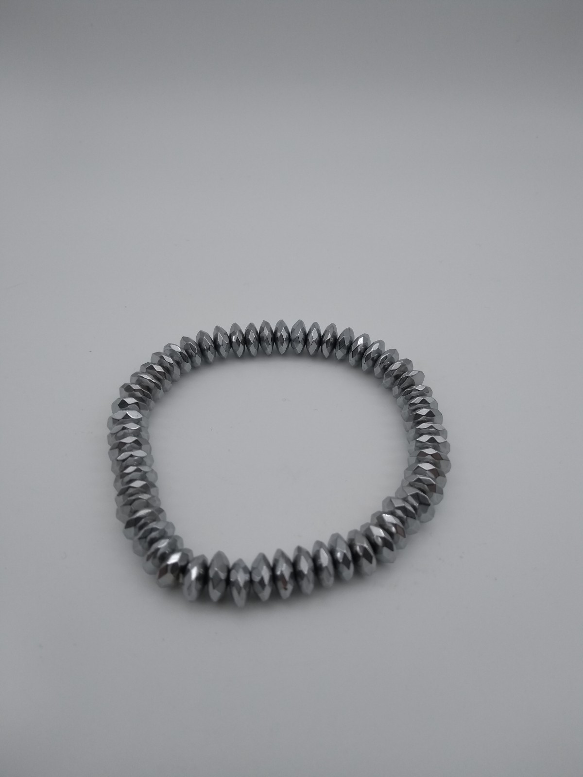 Silver Plated Hematite Gemstone Bracelet Ladies (… - image 7