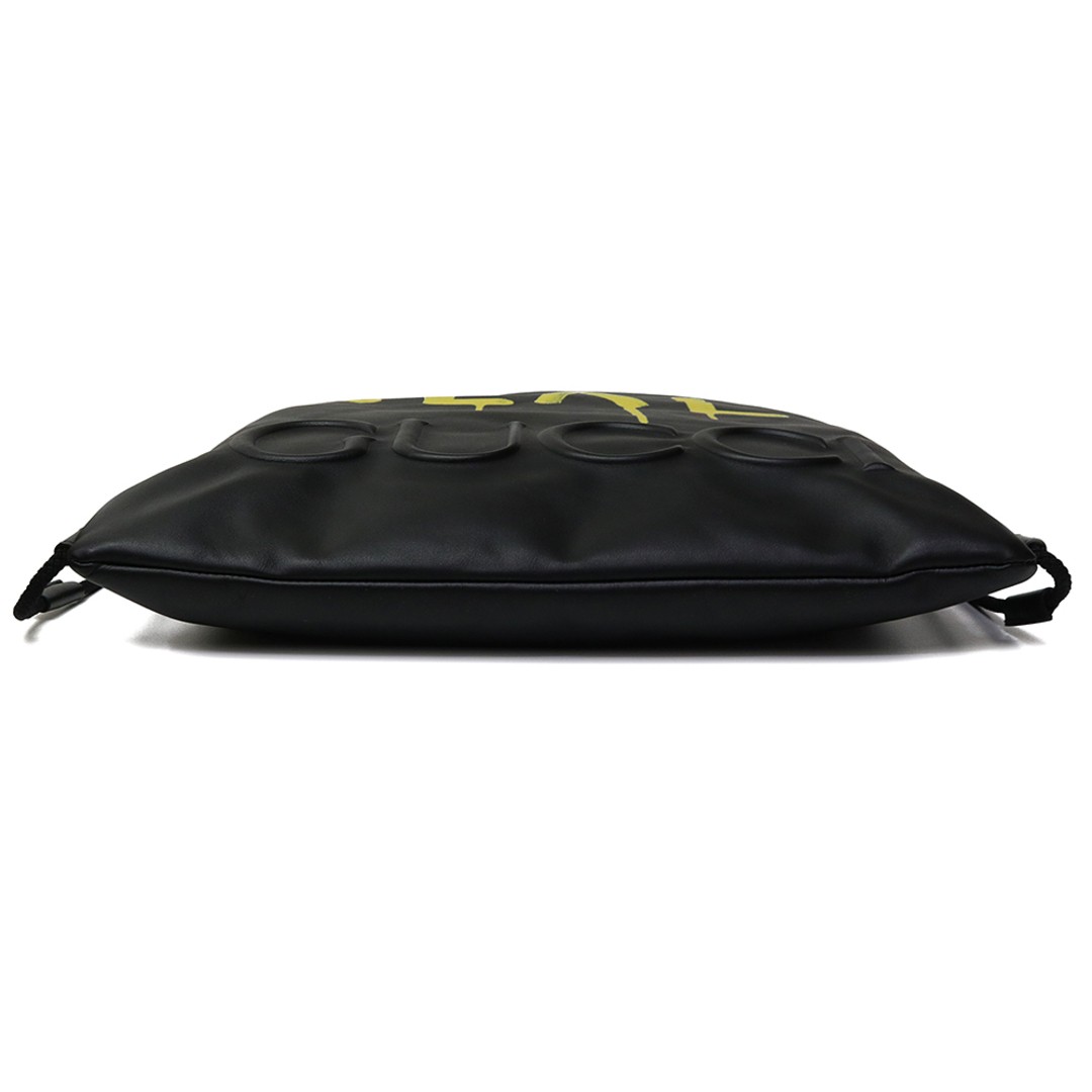 Gucci Ghost Logo Drawstring Backpack Calfskin Bla… - image 7