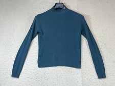 Vtg POLO RALPH LAUREN Sweater Blue pullover Turtle Neck Women Size Medium