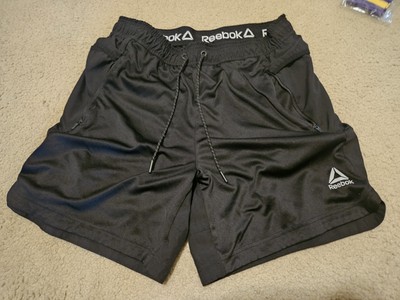 Reebok Training Shorts Mens Large Black Drawstring Used Condition Pants Shorts 
