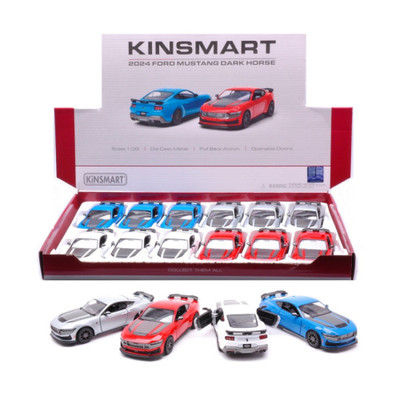 FORD MUSTANG DARK HORSE (1 Modellino) cm 12 1:38 Kinsmart Modellismo Giocattolo 