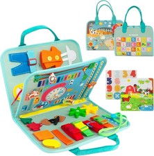 Busy Board Montessori Toys for Boy Girl Birthday Gifts, Busy Book Learning Se...