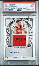 2024 PANINI OBSIDIAN JSY AUTO-EE CONTRA FOTL #220 REED SHEPPARD 2/3 PSA 9