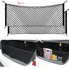 2x Trunk Cargo Net Car Nylon Elastic Mesh Organizer Truck Universal 4 Hook US