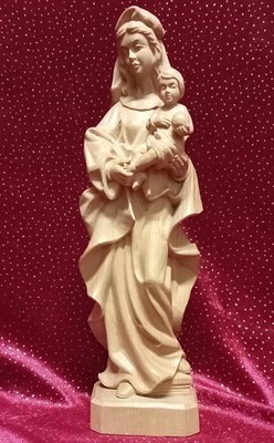 Madonna mit Kind, h=30 cm, Linde, Handgeschnitzt, natur, gewachst