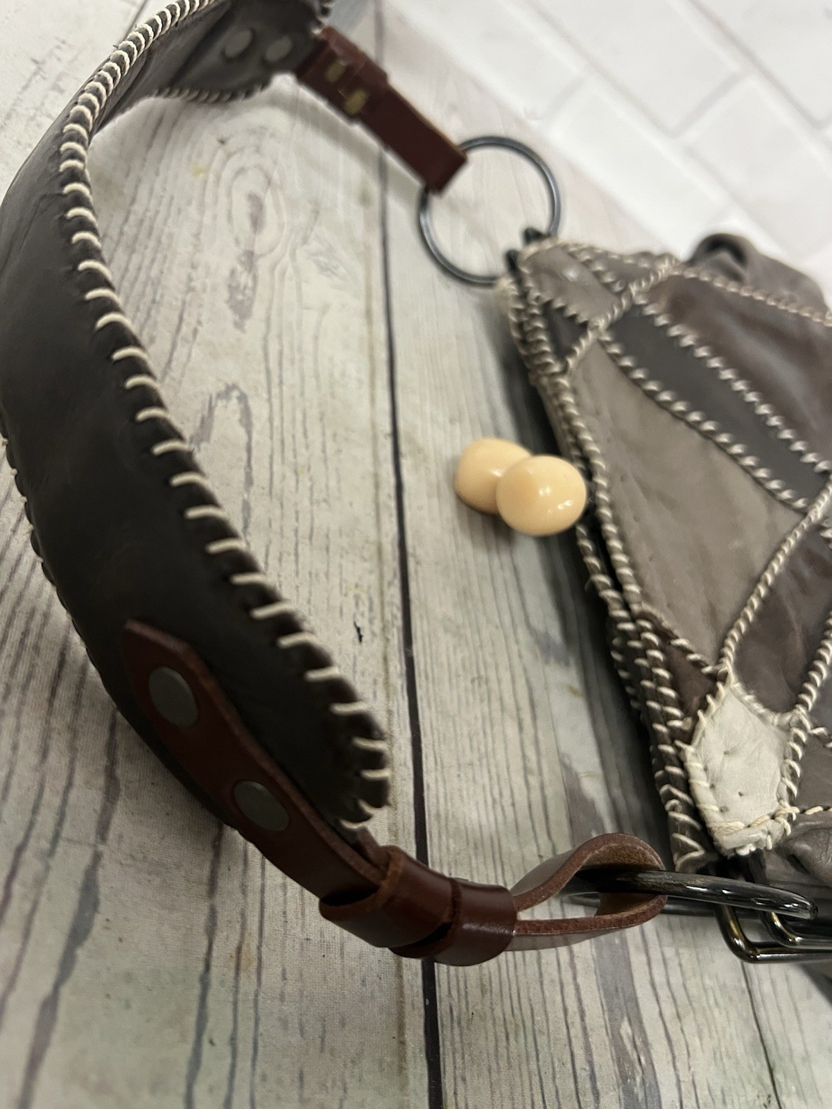 Jamin Puech Silver Leather Patchwork Shoulder Bag… - image 11