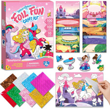 Foil Art Kit for Kids, No Mess Princess Foil Fun Craft Supplies