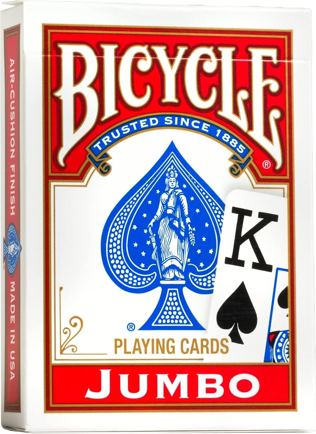 Bicycle Jumbo index Playing Cards (Red), A Great Gift for Poker Card Collectors