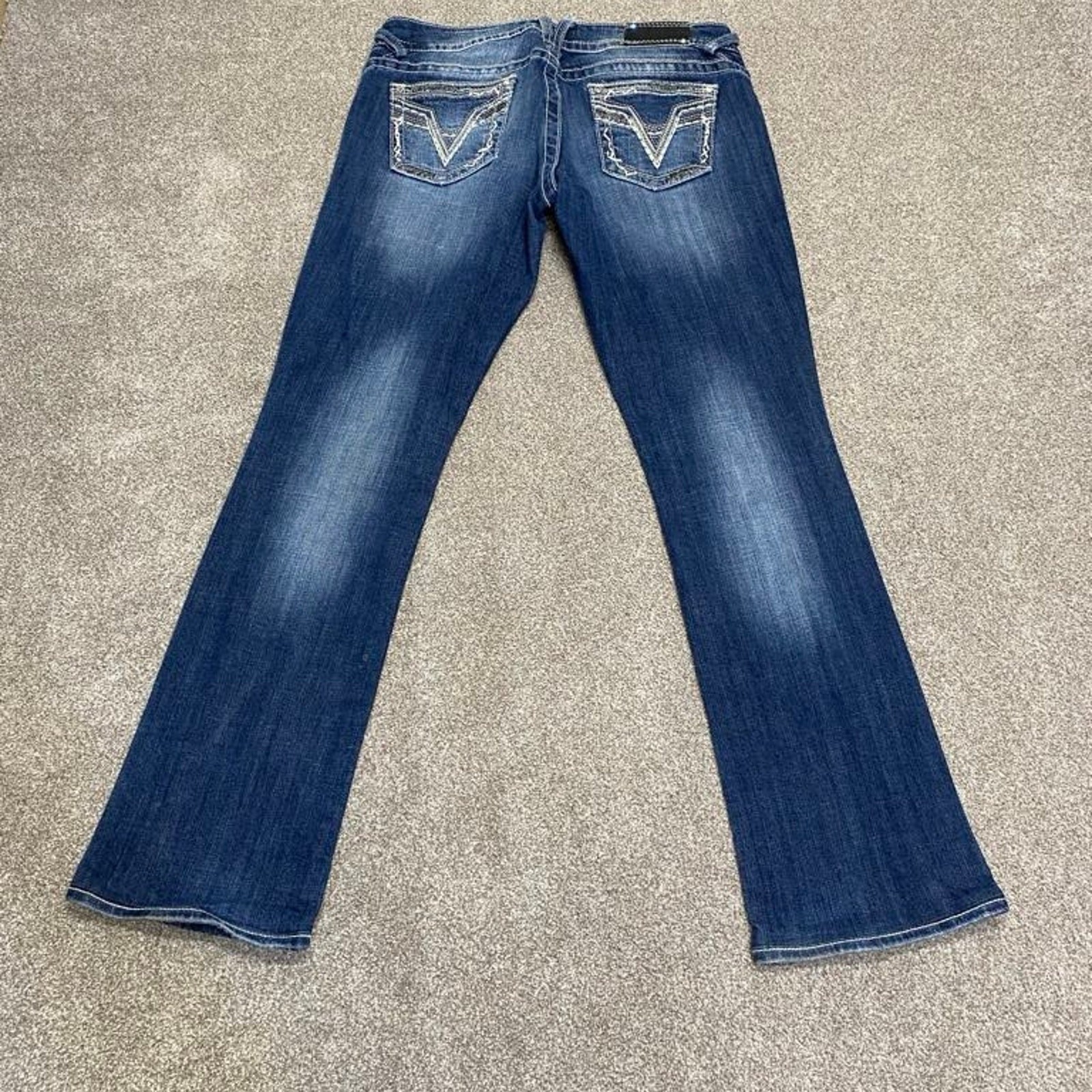 Y2K grunge street wear VIGOSS the Chelsea slim boot jean 9/10 mid rise dark wash