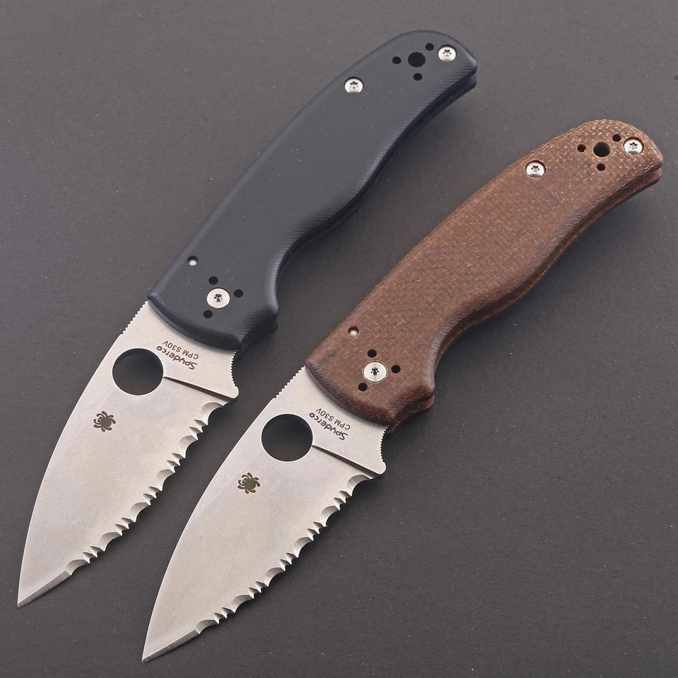 Cuchillo plegable táctico de bolsillo Shaman Micarta mango hoja dentada bloqueo trasero Foto 4 de 4