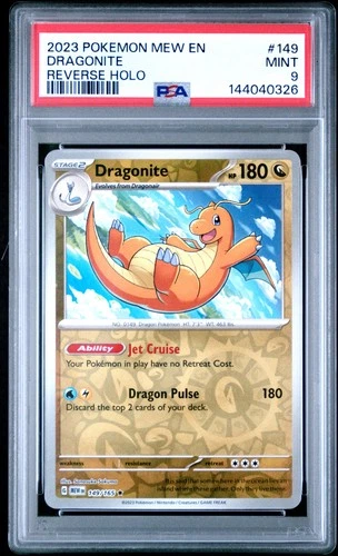 2023 POKEMON MEW EN-151 REVERSE HOLO #149 DRAGONITE PSA 9