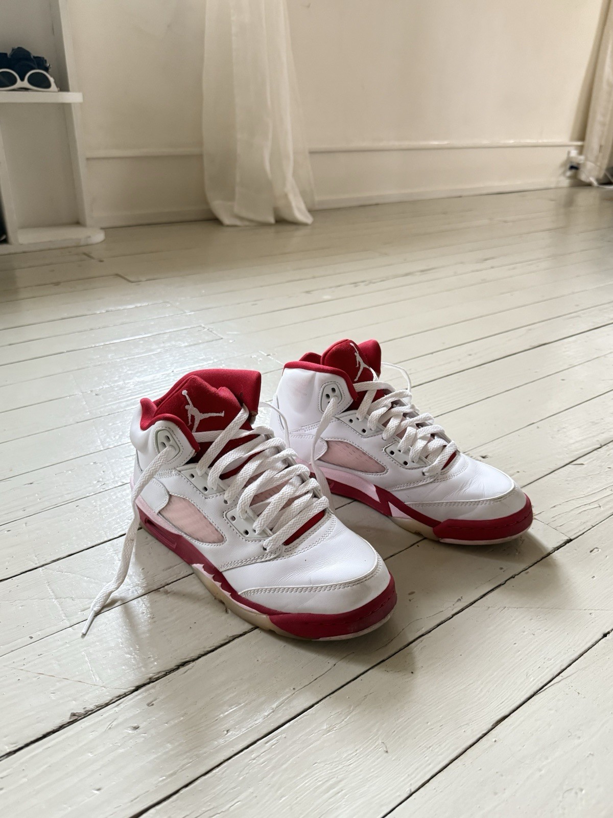 Air Jordan 5 Retro (GS) White Gym Red-Pink Foam Size 5.5Y
