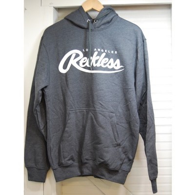 Young & Reckless Hoodie Medium NWOT Grey Logo Graphic Sweater Unisex Skater