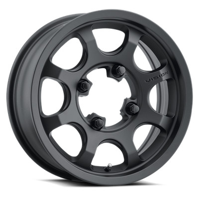 1 New 15x7 Vision 351 Flow Satin Black 4x136 ET13 wheel/rim