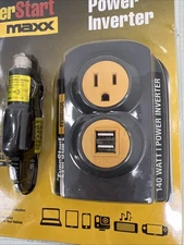 Everstart Maxx Power Inverter 140W 2 USB Plus 120 Outlet New Sealed In Package