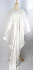 PLEATS PLEASE Madame-T White Cape Shawl Poncho ISSEY MIYAKE 296 8040