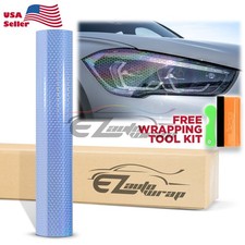 12 Hex Holographic Gloss Headlight Taillight Tint Film Fog Honeycomb Protective