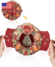 Pop up Christmas Cards with Envelope - 3D Merry Christmas Cards with Blank Note 
