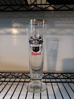 RARE DUVEL Coat Of Arms Belgian Beer Flute Glass 33cl