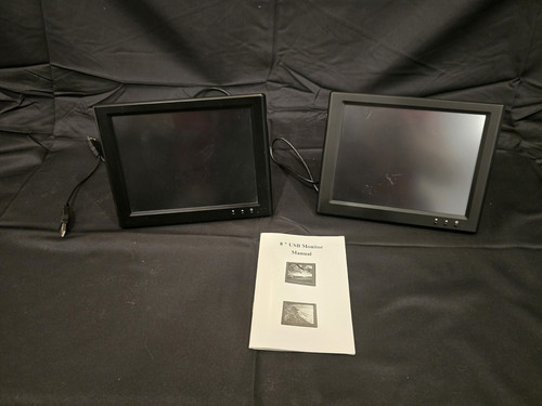 Lilliput 8" Mini LCD USB Monitor Touch Screen w Speakers (Set Of Two) - Picture 1 of 4