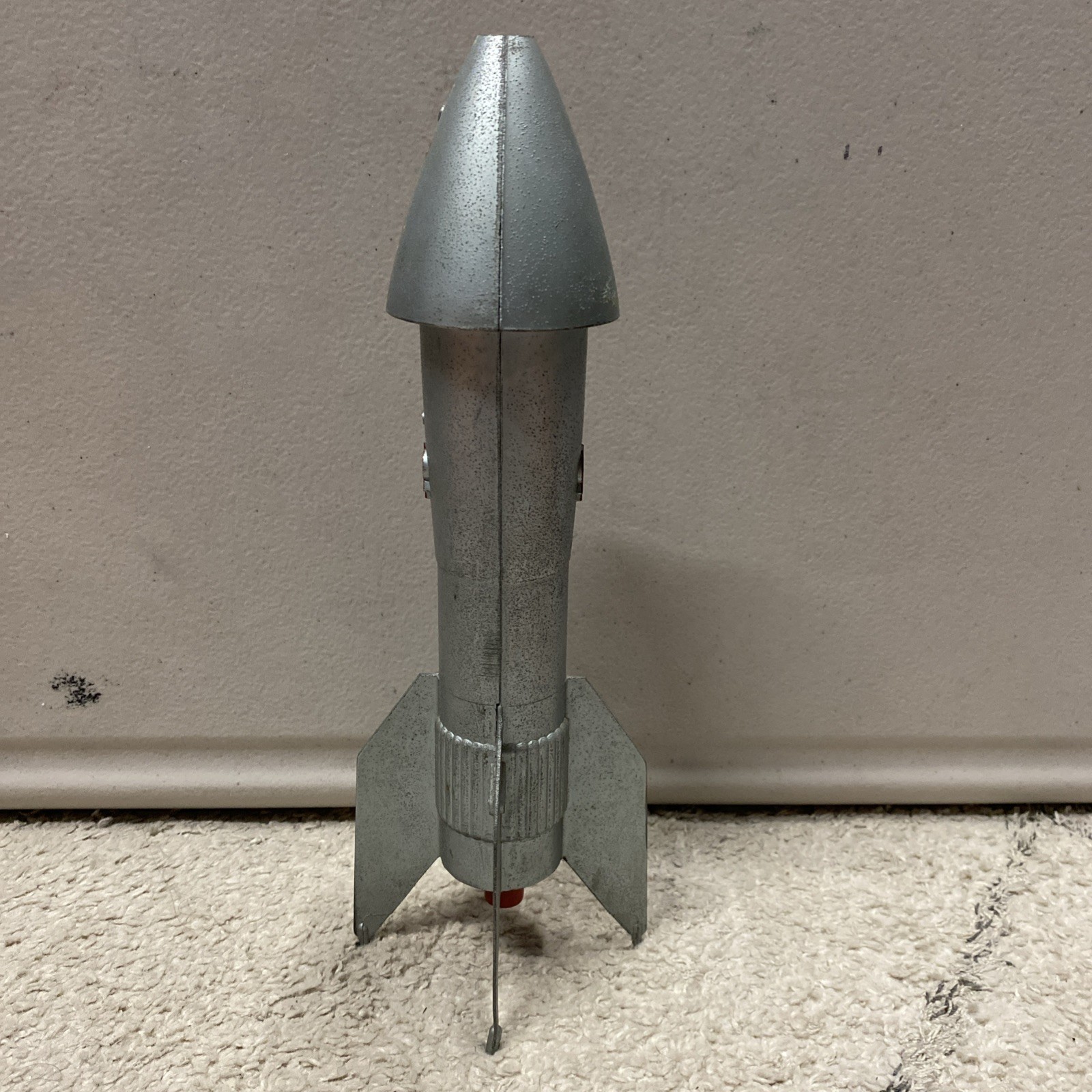 Vintage Rocket Ship Bank Works! ~ 1957 Astro Mfg. ~ Space Age Mid Century Modern