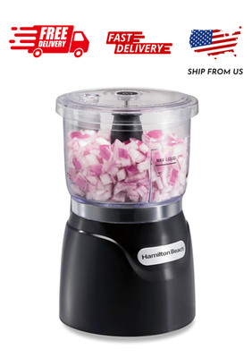Hamilton Beach Stack & Press Electric Food Chopper & Mini Food Processor, 3-Cup,