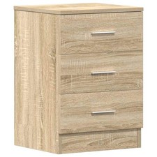 Bedside Cabinet with 3 drawers bedside table Nightstand sonoma oak lamp table