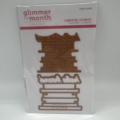 Spellbinders Summertime Sentiments Glimmer of the Month June 24 Hot Foil Plate