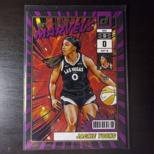 Jackie Young 2025 Panini WNBA Donruss Net Marvels Press Proof Purple #15
