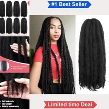 Marley Twist Braiding Hair 30 Inch 8 Pack Soft Synthetic Cuban Twist for Black