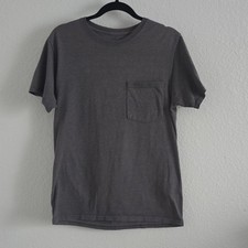 Fruit of the Loom Men's Gray Pocket Cotton Polyester Short Sleeve T-Shirt S