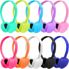 Kids Bulk Headphones for Classroom School 10 Pack, Durable Wired Classroom Headp
