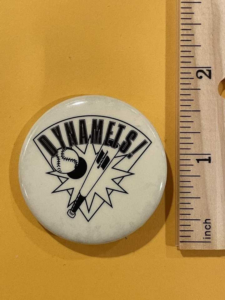 Vintage New York Mets DYNAMETS! Button Pin Rare A - Image 2 of 3