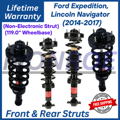 Monroe OEM Front & Rear Struts For 2014-2017 Ford Expedition/ Lincoln Navigator.