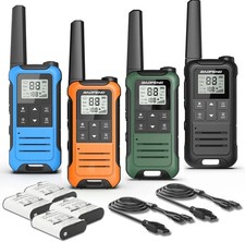4 PACK Long Range Walkie Talkie 100 Mile Two Way Radio Charge Headset Waterproof