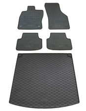 Gummi Fußmatten Kofferraumwanne für Seat Leon 3 ST 5F 2014-2020 Set Gummimatten