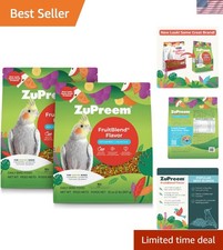 Healthy Tasty FruitBlend Pellets, 2 lb Pack of 2 for Cockatiels Quakers