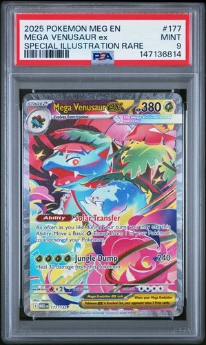 2025 Pokemon Mega Venusaur Ex Special Illustration Rare PSA 9 #177